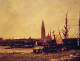 Antoine Vollon View of Antwerp painting
